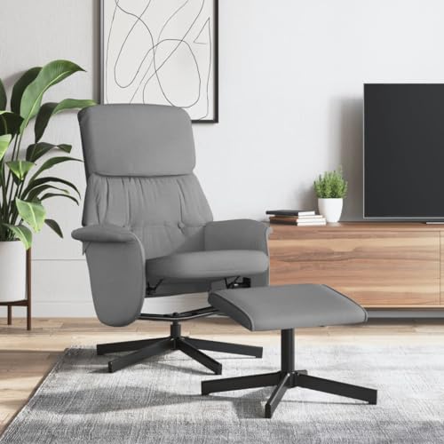 ZQQLVOO Relaxsessel mit Fußhocker Hellgrau Stoff ohrensessel mit hocker fernsehsessel for Schlafzimmer Wohnzimmer ZQQLVOO Relaxsessel mit Fußhocker Hellgrau Stoff ohrensessel mit hocker fernsehsessel for Schlafzimmer Wohnzimmer von ZQQLVOO