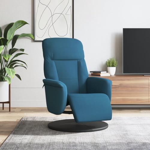 ZQQLVOO Relaxsessel mit Fußteil Blau Samt cocktailsessel Lounge Sessel for Wohnzimmer Balkon von ZQQLVOO