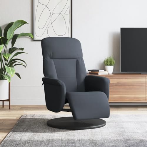 ZQQLVOO Relaxsessel mit Fußteil Dunkelgrau Samt ohrensessel mit hocker Lounge Sessel for Innenraum Büro von ZQQLVOO