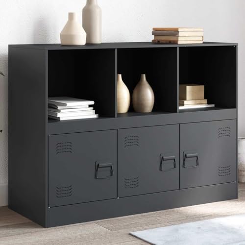 ZQQLVOO Robustes Sideboard aus kaltgewalztem Stahl mit 3 Griffen und großzügigem Stauraum für Wohnzimmer, Bücher und Dokumente – Stabiles Möbelstück mit pflegeleichter Oberfläche ZQQLVOO Robustes Sideboard aus kaltgewalztem Stahl mit 3 Griffen und großzügigem Stauraum für Wohnzimmer, Bücher und Dokumente – Stabiles Möbelstück mit pflegeleichter Oberfläche von ZQQLVOO