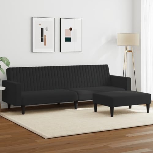 ZQQLVOO Samt Schlafsofa Garnitur mit 2-in-1 Funktion und verstellbaren Rückenlehnen, bequemes Klappbett Sofa mit Fußhocker für Wohnzimmer, platzsparendes Design, grau ZQQLVOO Samt Schlafsofa Garnitur mit 2-in-1 Funktion und verstellbaren Rückenlehnen, bequemes Klappbett Sofa mit Fußhocker für Wohnzimmer, platzsparendes Design, grau von ZQQLVOO