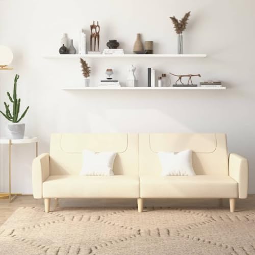 ZQQLVOO Schlafsofa 2-Sitzer Creme Stoff Klappbares Schlafsofa mit 2-in-1-Funktion und robustem Holzrahmen für Gäste und täglichen Komfort. ZQQLVOO Schlafsofa 2-Sitzer Creme Stoff Klappbares Schlafsofa mit 2-in-1-Funktion und robustem Holzrahmen für Gäste und täglichen Komfort. von ZQQLVOO