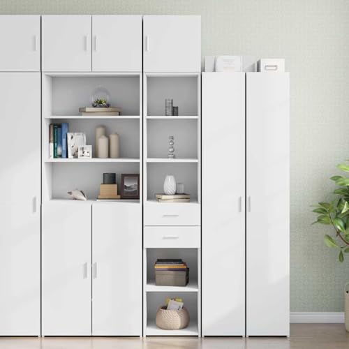 ZQQLVOO Schmaler Hochschrank mit Zwei Verschiedenen Fächern, Stauraum Schrank für Badezimmer und Wohnzimmer, Platzsparendes Möbelstück aus Holzwerkstoff, Montage Rechts oder Links ZQQLVOO Schmaler Hochschrank mit Zwei Verschiedenen Fächern, Stauraum Schrank für Badezimmer und Wohnzimmer, Platzsparendes Möbelstück aus Holzwerkstoff, Montage Rechts oder Links von ZQQLVOO