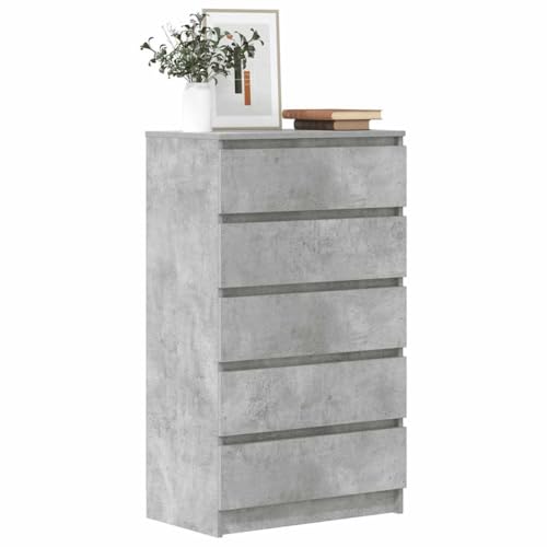 ZQQLVOO Schubladenschrank Betongrau gartenschrank gartenschrank for Innenraum Büro 60x36x103 cm Holzwerkstoff von ZQQLVOO