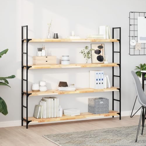 ZQQLVOO Schweberegal Hängeregal Aufbewahrungsregal für Schlafzimmer Büro 120x20x4 cm Massivholz Akazie Unbehandelt von ZQQLVOO