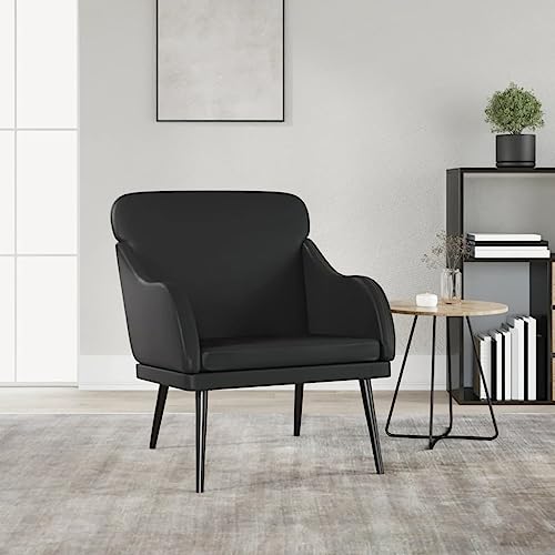 ZQQLVOO Sessel Schwarz Lounge Sessel Chair for Innenraum Wohnzimmer 63x76x80 cm Kunstleder von ZQQLVOO