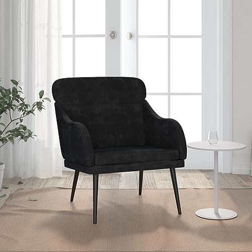 ZQQLVOO Sessel Schwarz Lounge Sessel fernsehsessel for Büro Wohnzimmer 63x76x80 cm Samt ZQQLVOO Sessel Schwarz Lounge Sessel fernsehsessel for Büro Wohnzimmer 63x76x80 cm Samt von ZQQLVOO