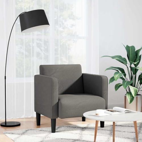 ZQQLVOO Sessel mit Armlehnen Hellgrau Chair Stuhl schminktisch for Wohnzimmer Schlafzimmer 54 cm Cordstoff von ZQQLVOO