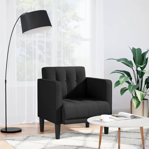 ZQQLVOO Sessel mit Armlehnen Schwarz Stuhl schminktisch ohrensessel mit hocker for Büro Schlafzimmer 53 cm Stoff von ZQQLVOO