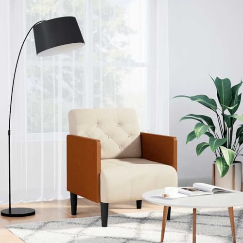 ZQQLVOO Sessel mit Armlehnen Stuhl schminktisch fernsehsessel for Büro Balkon 55 cm Leinen von ZQQLVOO