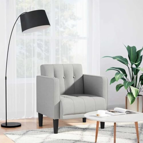 ZQQLVOO Sessel mit Armlehnen Wolkengrau Stuhl schminktisch cocktailsessel for Büro Balkon 53 cm Stoff von ZQQLVOO