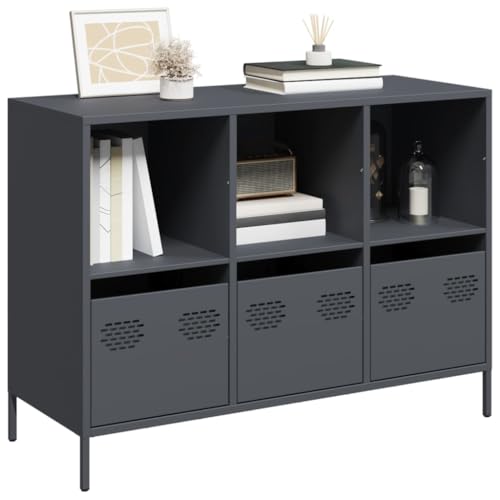 ZQQLVOO Sideboard Anthrazit kleiderschrank sideboards for Innenraum Wohnzimmer 101,5x39x73,5 cm Kaltgewalzter Stahl ZQQLVOO Sideboard Anthrazit kleiderschrank sideboards for Innenraum Wohnzimmer 101,5x39x73,5 cm Kaltgewalzter Stahl von ZQQLVOO