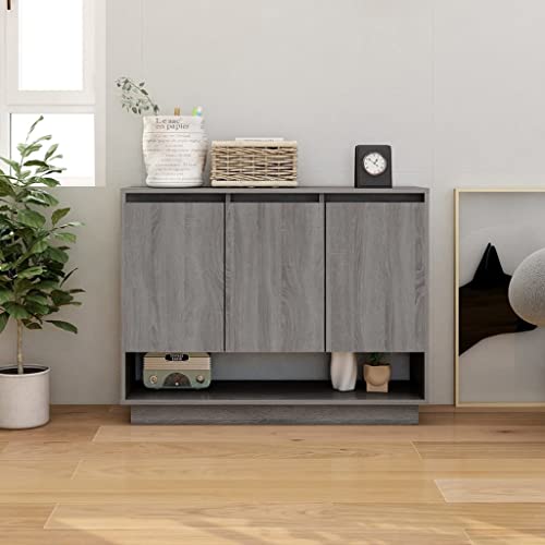 ZQQLVOO Sideboard Grau Sonoma sideboards flurschrank for Wohnzimmer Büro 97x31x75 cm Holzwerkstoff von ZQQLVOO