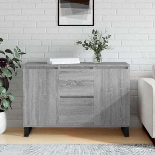 ZQQLVOO Sideboard Grau Sonoma sideboards gartenschrank for Büro Wohnzimmer 104x35x70 cm Holzwerkstoff von ZQQLVOO