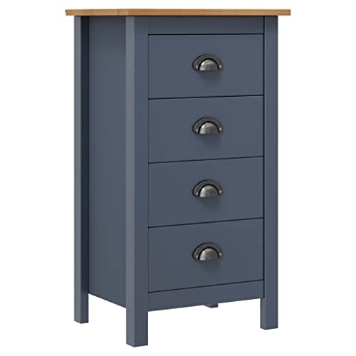 ZQQLVOO Sideboard Hill Range Grau 46×35×80 cm Massivholz Kiefer, Chest of Drawers, Kommode, Flurschrank, Komodenschrank, Wäscheschrank für Ihr Schlafzimmer von ZQQLVOO