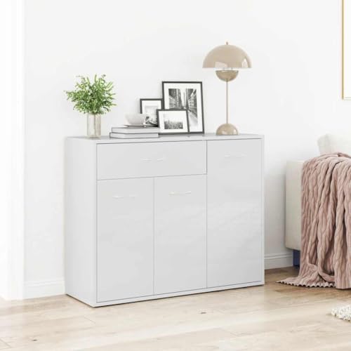 ZQQLVOO Sideboard Hochglanz-Weiß gartenschrank Schrank for Schlafzimmer Innenraum 88x30x70 cm Holzwerkstoff von ZQQLVOO