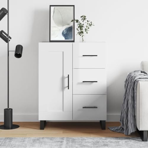 ZQQLVOO Sideboard Hochglanz-Weiß gartenschrank gartenschrank for Innenraum Schlafzimmer 69,5x34x90 cm Holzwerkstoff von ZQQLVOO