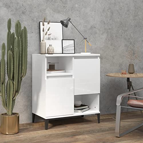 ZQQLVOO Sideboard Hochglanz-Weiß gartenschrank kommoden for Schlafzimmer Innenraum 60x35x70 cm Holzwerkstoff von ZQQLVOO
