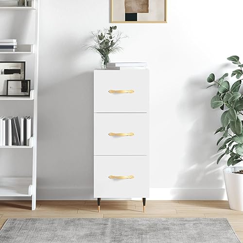 ZQQLVOO Sideboard Hochglanz-Weiß kleiderschrank gartenschrank for Schlafzimmer Büro 34,5x34x90 cm Holzwerkstoff von ZQQLVOO