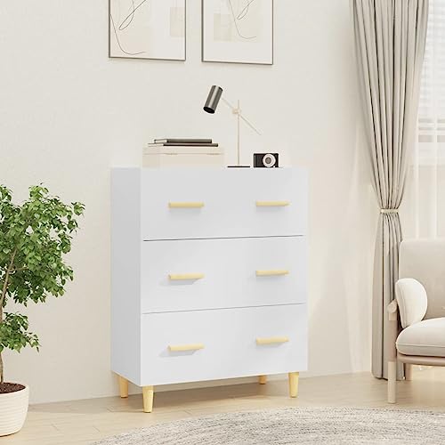 ZQQLVOO Sideboard Hochglanz-Weiß kommoden kleiderschrank for Schlafzimmer Wohnzimmer 70x34x90 cm Holzwerkstoff von ZQQLVOO