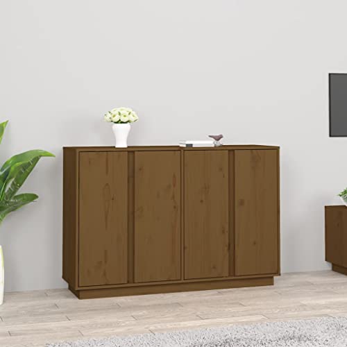 ZQQLVOO Sideboard Honigbraun flurschrank gartenschrank for Innenraum Büro 120x35x80 cm Massivholz Kiefer von ZQQLVOO