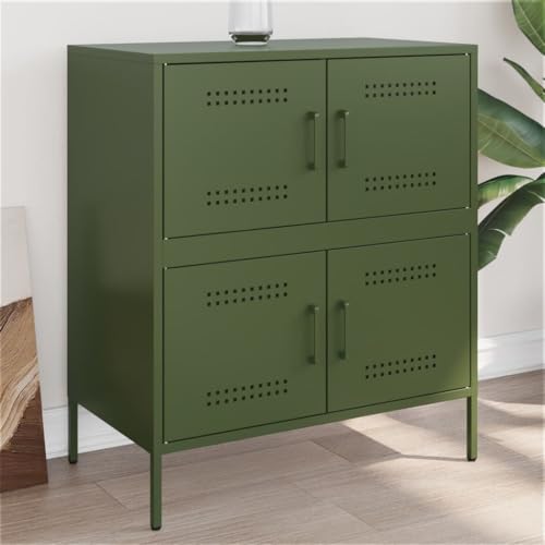ZQQLVOO Sideboard Olivgrün sideboards gartenschrank for Schlafzimmer Innenraum 68x39x79 cm Stahl ZQQLVOO Sideboard Olivgrün sideboards gartenschrank for Schlafzimmer Innenraum 68x39x79 cm Stahl von ZQQLVOO