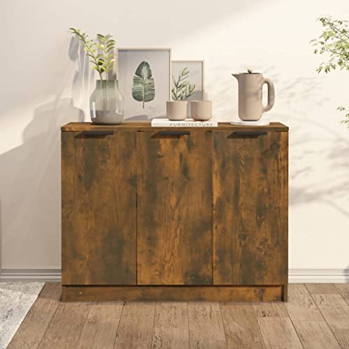 ZQQLVOO Sideboard Räuchereiche gartenschrank flurschrank for Büro Innenraum 90,5x30x70 cm Holzwerkstoff von ZQQLVOO