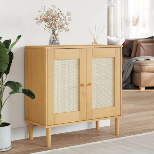 ZQQLVOO Sideboard SENJA Rattan-Optik Braun flurschrank Schrank for Wohnzimmer Innenraum 80x35x80 cm Kiefernholz ZQQLVOO Sideboard SENJA Rattan-Optik Braun flurschrank Schrank for Wohnzimmer Innenraum 80x35x80 cm Kiefernholz von ZQQLVOO