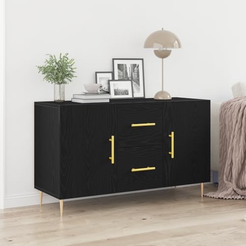ZQQLVOO Sideboard Schwarz Eiche flurschrank Schrank for Büro Innenraum 100x36x60 cm Holzwerkstoff ZQQLVOO Sideboard Schwarz Eiche flurschrank Schrank for Büro Innenraum 100x36x60 cm Holzwerkstoff von ZQQLVOO