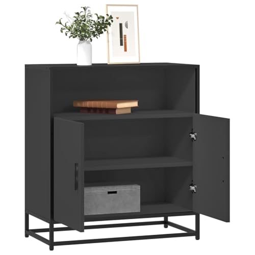 ZQQLVOO Sideboard Schwarz gartenschrank kommoden for Büro Schlafzimmer 68x35x76 cm Holzwerkstoff ZQQLVOO Sideboard Schwarz gartenschrank kommoden for Büro Schlafzimmer 68x35x76 cm Holzwerkstoff von ZQQLVOO