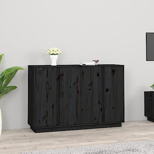 ZQQLVOO Sideboard Schwarz gartenschrank kommoden for Innenraum Wohnzimmer 120x35x80 cm Massivholz Kiefer ZQQLVOO Sideboard Schwarz gartenschrank kommoden for Innenraum Wohnzimmer 120x35x80 cm Massivholz Kiefer von ZQQLVOO