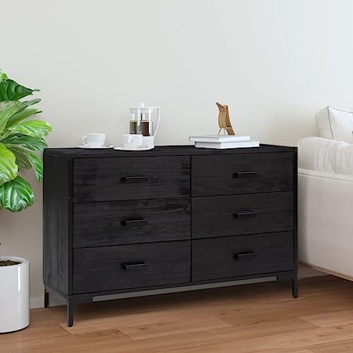 ZQQLVOO Sideboard Schwarz kleiderschrank sideboards for Schlafzimmer Wohnzimmer 110x35x70 cm Massivholz Kiefer ZQQLVOO Sideboard Schwarz kleiderschrank sideboards for Schlafzimmer Wohnzimmer 110x35x70 cm Massivholz Kiefer von ZQQLVOO
