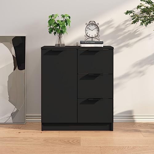 ZQQLVOO Sideboard Schwarz kommoden kleiderschrank for Büro Wohnzimmer 60x30x70 cm Holzwerkstoff ZQQLVOO Sideboard Schwarz kommoden kleiderschrank for Büro Wohnzimmer 60x30x70 cm Holzwerkstoff von ZQQLVOO