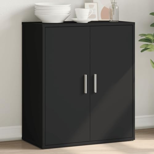 ZQQLVOO Sideboard Schwarz sideboards Schrank for Schlafzimmer Wohnzimmer 60x31x70 cm Holzwerkstoff von ZQQLVOO