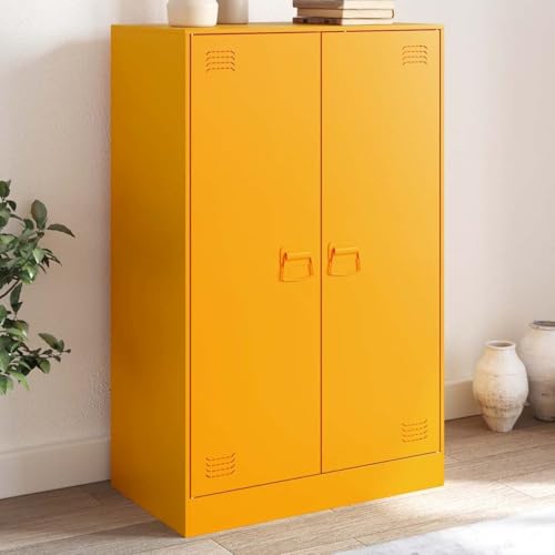 ZQQLVOO Sideboard Senfgelb gartenschrank kleiderschrank for Schlafzimmer Innenraum 67x39x107 cm Stahl ZQQLVOO Sideboard Senfgelb gartenschrank kleiderschrank for Schlafzimmer Innenraum 67x39x107 cm Stahl von ZQQLVOO