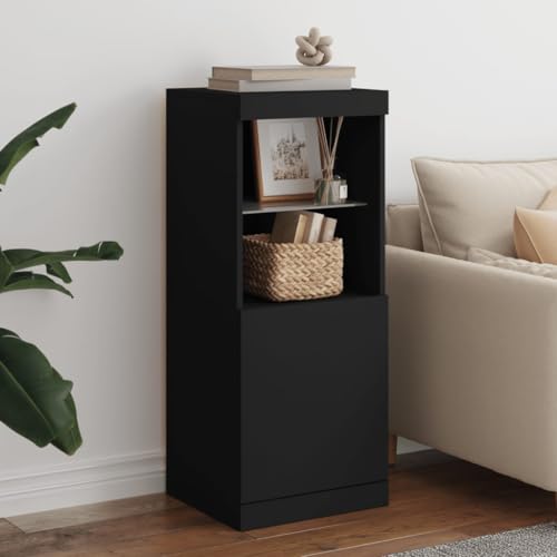 ZQQLVOO Sideboard mit LED-Leuchten Schwarz kommoden gartenschrank for Wohnzimmer Innenraum 41x37x100 cm ZQQLVOO Sideboard mit LED-Leuchten Schwarz kommoden gartenschrank for Wohnzimmer Innenraum 41x37x100 cm von ZQQLVOO