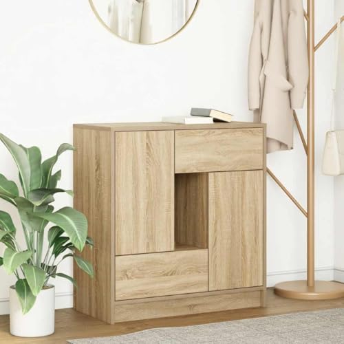 ZQQLVOO Sideboard mit Schubladen und Türen Sonoma-Eiche sideboards gartenschrank for Innenraum Wohnzimmer 70,5x34x74,5 cm ZQQLVOO Sideboard mit Schubladen und Türen Sonoma-Eiche sideboards gartenschrank for Innenraum Wohnzimmer 70,5x34x74,5 cm von ZQQLVOO
