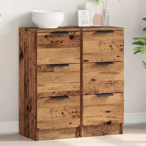 ZQQLVOO Sideboards 2 STK. Altholz-Optik kommoden gartenschrank for Büro Wohnzimmer 30x30x70 cm Holzwerkstoff ZQQLVOO Sideboards 2 STK. Altholz-Optik kommoden gartenschrank for Büro Wohnzimmer 30x30x70 cm Holzwerkstoff von ZQQLVOO