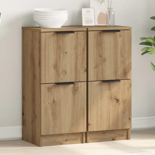 ZQQLVOO Sideboards 2 STK. Artisan-Eiche Schrank sideboards for Büro Schlafzimmer 30x30x70 cm Holzwerkstoff von ZQQLVOO