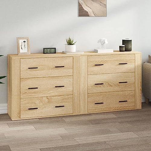 ZQQLVOO Sideboards 2 STK. Sonoma-Eiche Holzwerkstoff kommoden gartenschrank for Innenraum Schlafzimmer ZQQLVOO Sideboards 2 STK. Sonoma-Eiche Holzwerkstoff kommoden gartenschrank for Innenraum Schlafzimmer von ZQQLVOO