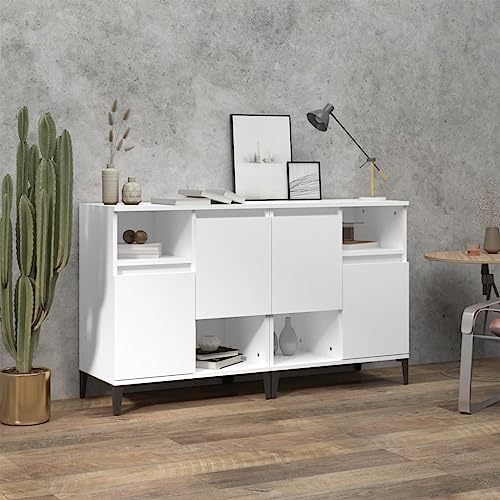 ZQQLVOO Sideboards 2 STK. Weiß flurschrank gartenschrank for Schlafzimmer Innenraum 60x35x70 cm Holzwerkstoff von ZQQLVOO