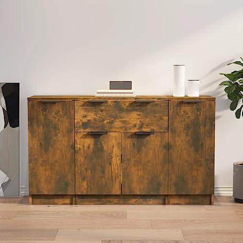 ZQQLVOO Sideboards 3 STK. Räuchereiche Holzwerkstoff kleiderschrank kommoden for Wohnzimmer Büro ZQQLVOO Sideboards 3 STK. Räuchereiche Holzwerkstoff kleiderschrank kommoden for Wohnzimmer Büro von ZQQLVOO