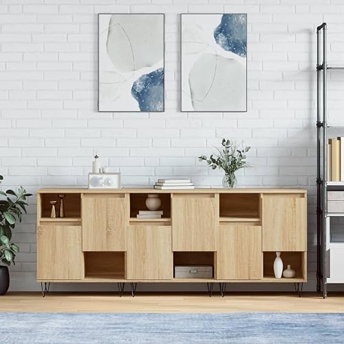 ZQQLVOO Sideboards 3 STK. Sonoma-Eiche Holzwerkstoff gartenschrank sideboards for Innenraum Wohnzimmer ZQQLVOO Sideboards 3 STK. Sonoma-Eiche Holzwerkstoff gartenschrank sideboards for Innenraum Wohnzimmer von ZQQLVOO