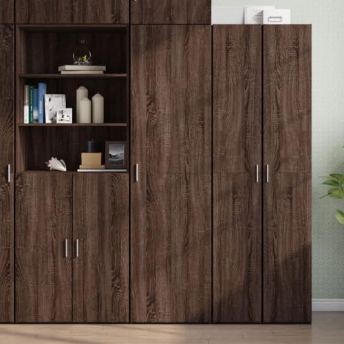 ZQQLVOO Stilvolles Highboard aus Holzwerkstoff mit Griff, Stauraum Fächer und Türen für Wohnzimmer Schlafzimmer Flur Garage, feuchtigkeitsbeständig und pflegeleicht von ZQQLVOO