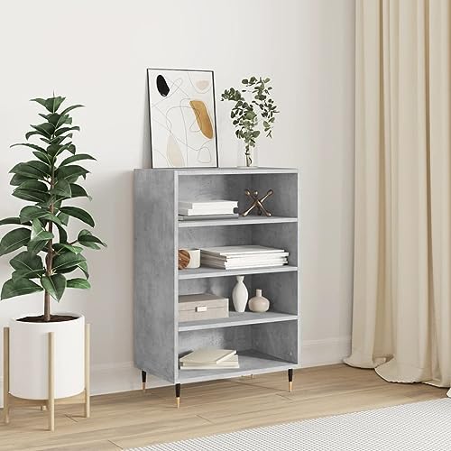 ZQQLVOO Stilvolles Highboard aus Holzwerkstoff mit Metallfüßen, viel Stauraum durch Einlegeböden und stabile Oberplatte für Deko, Sideboard für Wohnzimmer und Esszimmer. ZQQLVOO Stilvolles Highboard aus Holzwerkstoff mit Metallfüßen, viel Stauraum durch Einlegeböden und stabile Oberplatte für Deko, Sideboard für Wohnzimmer und Esszimmer. von ZQQLVOO