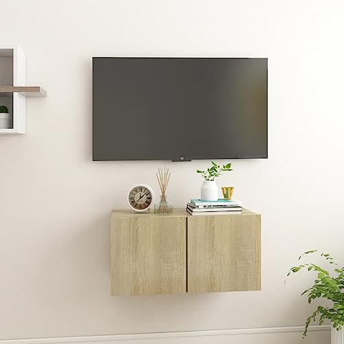 ZQQLVOO TV-Hängeschrank Sonoma-Eiche Sideboard hängend Fernseher kommode Sideboard Wohnzimmer tv Regal 60x30x30 cm ZQQLVOO TV-Hängeschrank Sonoma-Eiche Sideboard hängend Fernseher kommode Sideboard Wohnzimmer tv Regal 60x30x30 cm von ZQQLVOO