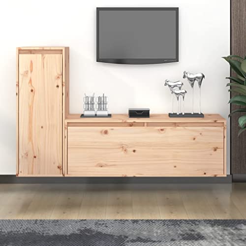 ZQQLVOO TV-Schränke 2 STK. Massivholz Kiefer tv Bank Fernseher Schrank Konsolentisch mit Schubladen tv Cabinet ZQQLVOO TV-Schränke 2 STK. Massivholz Kiefer tv Bank Fernseher Schrank Konsolentisch mit Schubladen tv Cabinet von ZQQLVOO
