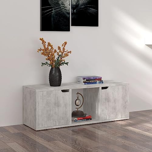 ZQQLVOO TV-Schrank Betongrau Fernsehtisch Sideboard Wohnzimmer kommode Konsolentisch mit Schubladen 88,5x27,5x30,5 cm Holzwerkstoff ZQQLVOO TV-Schrank Betongrau Fernsehtisch Sideboard Wohnzimmer kommode Konsolentisch mit Schubladen 88,5x27,5x30,5 cm Holzwerkstoff von ZQQLVOO