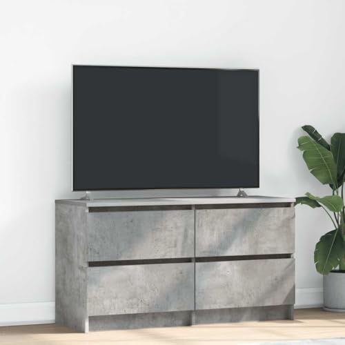 ZQQLVOO TV-Schrank Betongrau tv Board lowboard Fernseher Schrank hängeschrank 100x35x54 cm Holzwerkstoff von ZQQLVOO