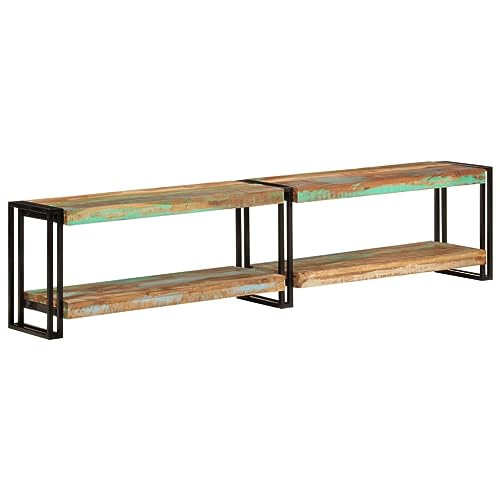 ZQQLVOO TV-Schrank Fernseher Tisch hängeschrank Sideboard Wohnzimmer Sideboard tv 180x30x40 cm Massives Altholz von ZQQLVOO